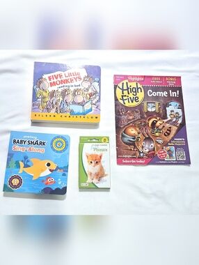 Like NEW 2 Children's Books, Flashcrds, Highlights Magazine